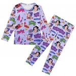 Laste T&uuml;drukute K-POP Rumi Mira Zoey Prindiga Pikkade Varrukatega T-s&auml;rk Pluus P&uuml;ksid Pajama Magamisriiete Komplektid 150cm