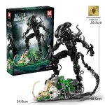 Xenomorph&The Predators M&auml;nguasi Lega Ehitusklotsid Alien vs. Predator figuur Yautja&Alien tegelaskuju mudel m&auml;nguasjad kingitusteks No Box gray