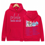 Laulja P!nk Roosa Suvekarnevali Tuur 2024 Prindiga Huppar Mehed Naised Hip Hop Retro Mood &Uuml;legabariidiline Dressipluus Pullover Streetwear S