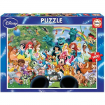 Puzzle - EDUCA - Le merveilleux monde de Disney II - 1000 pi&egrave;ces - Dessins anim&eacute;s et BD - Disney Princesses puhas