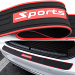 90 cm universaalne auto pagasiruumi l&auml;ve kaitse kummist riba kleebis Auto tagumine p&otilde;rkeraud kriimustuskaitse, must Black Sports