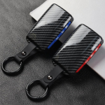 Carbon auto puldi v&otilde;tme&uuml;mbrise kate Mazda 3 Axela CX4 CX5 CX 5 CX8 CX9 CX30 MX30 MX5 Miata Protector jaoks 4 Button Blue