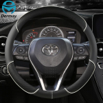 for Toyota Corolla Car Steering Wheel Cover Non-slip PU Leather Auto Accessories Fast Shipping valge