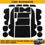 For 2016- Toyota Tacoma Cup Holder Door Center Console Mats Liner erts EV