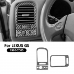 For LEXUS GS 1998-2005 Carbon Fiber Car trument Panel Left Right Air Outlet Adjustment Trim Frame Interior Decoration Sticker must