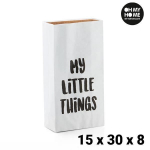 Paberist kott - Oh My Home - 15 x 30 x 8 cm - Valge - Kaasaegne disain - Siseruumide hoiustamine