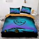 Rocket League voodipesu komplekt Tekikate &Uuml;heinimese Twin T&auml;is Suur Queen King Suurus Auto Rocket League Voodikomplekt Laste magamistuba Tekikate EU Single(135*200cm)3pcs