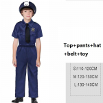 Laste Politsei Cosplay Kost&uuml;&uuml;m Laste M&auml;nguriided Esinemine Ballipidu Anime Cosplay Halloweeni Peo Cosplay 90-100cm