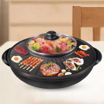 Elektriline BBQ grill ja pott kombinatsioon v&auml;litingimustes meelelahutuseks 34cm
