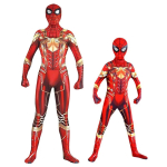 &Auml;mblikmehe Cosplay Kost&uuml;&uuml;m Zentai Kost&uuml;&uuml;m Superkangelase Bodysuit Spandexist Kombinesoon &Uuml;likond Lapsele Lastele T&auml;iskasvanule 120CM red