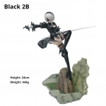 24cm Nier: Automaat 2b V&otilde;itlusasend Kogutav PVC-kuju Mehaaniline Eluvorm Skulptuur Lauakaunistus M&auml;nguri Anime Mudeli jaoks 24cm