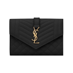 Saint Laurent Ysl Monogrammi segu Reljeefne Matelasse Nahast &Uuml;mbrikrahakott V&auml;ike Naiste rahakott Must 651026-BOW91-1000 Basic Set (Bag+Dust Bag)