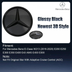 Autokleeps Mercedes Benzi jaoks H&otilde;bedane ja Must OE Stiilis Esiv&otilde;re T&auml;he Embleem Kroomitud Logo Embleem Sobib Mercedes Benz E200 E25