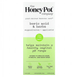 The Honey Pot Company, Boorhape ja &uuml;rdid, K&uuml;&uuml;nlad + Aplikaator, 290 mg, 14 muna, 1 aplikaator