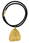 Shih Tzu, Chrysanthemum Dog I - necklace with a dog in a gift box, gold-plated pendant for a dog lover, striking jewelry by Art-Dog black