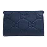Gucci Jumbo GG Double G Logo T&otilde;mblukuga Nahast Sidur Suur Meeste sidur Sinine 739490-AABY0-4236 Gift Set(Basic Set+Box+Shopping Bag)