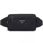 Prada Re-Nylon Rinnakott Crossbody V&ouml;&ouml;kott Meeste kotid Must 2VL977-2DMG-F0002-V-WOO Basic Set (Bag+Dust Bag)