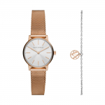 Armani Exchange &uuml;mmarguse sihverplaadiga kinkekomplekt 28mm AX7121 AX7121