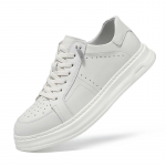 Uued meeste kingad Nahast Vabaaja kingad Paksude tallad Valged Madalad Rula kingad Noorte Slip-on tossud 44 valge