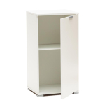 Meuble Bas 1 Porte Blanc | Armoire Gain de Place Moderne avec &Eacute;tag&egrave;re R&eacute;glable 45x38x85 cm