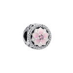 Pandora Moodne Roosa &Otilde;&otilde;nes Magnoolia Lilled 925 H&otilde;bedast Helmes Naiste Ehted 792085PCZ Box,Pink