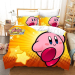 Tekikate Kirbys Star Allies 3D Peen M&auml;ng Anime Digitaaltr&uuml;kk Voodipesu Komplekt Tekikott Voodi Noorte Kodu Dekoor Laste Poisi Kingitus 135x200cm