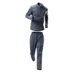 2 tk/komplekt Meeste spordidress K&otilde;rge krae T&otilde;mblukuga Pikkade varrukatega Pullover Topp Kiiresti kuivav Higi eemaldav Jooksup&uuml;kste komplekt V&auml;lispordiks J&otilde;usaaliks Treening&uuml;likond 3XL black