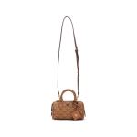 MCM Cognac Lauretos Jacquard Mini Boston Bag &uuml;lemise sanga ja eemaldatava pikkade rihmadega igap&auml;evaseks ja vabaaja kasutamiseks Basic Set (Bag+Dust Bag)