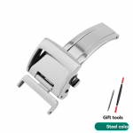 Seiko Premier Series SNP093 SNP096 Kellarihma Pandla jaoks K&otilde;rge Kvaliteediga Roostevabast Terasest Kahekordse Vajutusega Pandla Metallist Liblikpandla 18mm