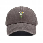 Tikitud Lilledega Pesapallim&uuml;ts Pestaud Puuvillane Vintage Isa M&uuml;ts Moodne Streetwear Hip Hop Reguleeritav Unisex Vabaaja Suvine M&uuml;ts