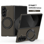 Minimalistlik Kevlar s&uuml;sinikkiust magnetiline hoidjaga &uuml;mbris Samsung Galaxy Z Fold 7 6 5 4 3 jaoks Mag-safe jaoks 360 kraadi p&ouml;&ouml;rleva kronsteiniga kate Galaxy Z Fold6
