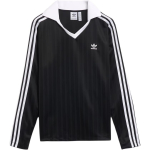 adidas Originals Naiste Mustvalge V-kaelusega Polo Kraega Pikkade Varrukate T-s&auml;rk JD2603 XS white