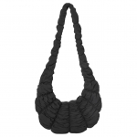 COS Tepitud Tekstuuriga Moodne Mitmek&uuml;lgne Pol&uuml;ester Croissant Crossbody &Otilde;lakott Naiste kotid Must 1234770001 Black