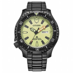 CITIZEN AUTOMATIC seeria vabaaja 200 meetrit veekindel Automaatne terasest rihm 44mm meeste k&auml;ekell kollane sihverplaat NY0155-58X sinine