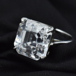 Parim s&otilde;rmus suurus 9.5 Valge 35.15 ct Ruudukujuline 925 prooviga sterlingh&otilde;be Safiirs&otilde;rmus 12.3 mm valge