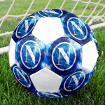 Napoli FC Jalgpall, v&auml;rviline, sobib igas vanuses, masin&otilde;mmeldud, PVC materjal, v&otilde;istlustasemel, vastupidav ja k&otilde;rge p&otilde;rkega