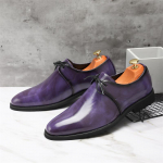 Luksuslikud lillad nahast kingad Meeste Mood Terava ninaga Formaalne kingad Meeste pidulikud kingad Suur suurus 46 Slip-on Meeste Pulmapidu Mokassiinid 38