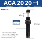 AIRTAC ACA2020-A/ACA2025-1 Pneumaatiline silinder 2030-3