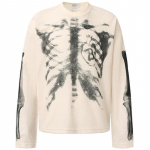 DRIPX Kolju Graafikuga T-s&auml;rgid Meeste Streetwear Harajuku Hip Hop &Uuml;lem&otilde;&otilde;dulised T-s&auml;rgid Pikkade Varrukatega T-s&auml;rgid Must Beež M beež