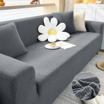Jacquard elastsed diivanikatted elutoa jaoks m&otilde;eldud veniv Polar fliisist tugitool 1/2/3/4 istmega nurgadiivani kate L kuju 1 Seater (90-140cm) gray