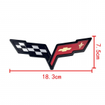 FRF1  3D ABS Auto Embleem Chevrolet Corvette C5 C6 C7 C8 Tagumine Pagasiruum Esiosa Kapott Kleebis Asendusm&auml;rk V&auml;lisdekoratsioon