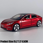 1:32 Model 3 Keskmise suurusega luksuslik sedaan Sulamist metallist valatud mudelauto Kaunistus Ornament T&otilde;mmatav m&auml;nguasi Kogumisobjektid S&uuml;nnip&auml;evakingitused punane
