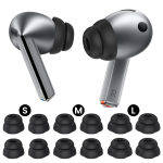 Silikoonist k&otilde;rvaklapid tolmukaitsev&otilde;rguga Galaxy Buds 3 Pro / Buds 4 Pro jaoks, (S/M/L), 6 paari must
