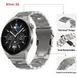 Titaanmetallist rihm HUAWEI Watch GT 4 3 Pro 46mm/GT3 GT 2 46mm/GT2 Pro 22mm randmepaelale K&auml;ev&otilde;ru Kellarihm Kiirvabastusega l&uuml;li For GalaxyWatch 46mm gray