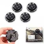 4 tk 56mm 68mm ujuvad rattakatted BMW 50. aastap&auml;eva jaoks Sobivad E39 E46 E60 F10 F30 G20 X3 X5 (Autode rummu tarvikud) OQ0 (black,68mm-4pcs) must