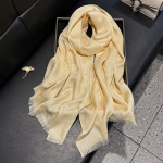 Uus kuldne siidist tenceli puuvillane siidist sall naiste mood mitmek&uuml;lgne imitatsioonsiidist &otilde;huke liblikas pikk sall rannasall sall beige