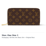 LOUIS VUITTON Zippy Rahakott Monogram Pruun M42616 One Size 1 black