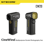 NITECORE CineWind CW20 100W Mitmeotstarbeline Tasku Fotograafia Ventilaator Astmevaba Tuulepuhur Kaasaskantav Ventilaator Kaameratele Telkimiseks V&auml;litingimustes must