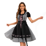 Baieri Oktoberfest Traditsiooniline Kost&uuml;&uuml;mikleit, S-5XL, Suurus Lisaks Retro Teenijat&uuml;druku Seelik M black