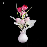 Magamistoa sisustus Tulip Mushroom V&auml;rvikas valgustundlik LED Nightlight &Ouml;&ouml;lamp roosa punane v&auml;rv